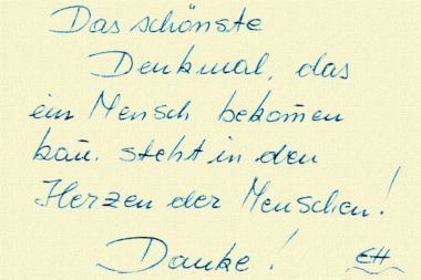 Der Weg hat sich gelohnt Seminar Abschluss Dankeskarte