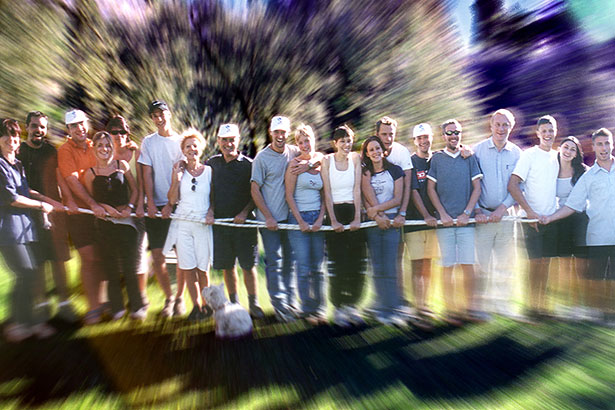 Outdoor Gruppe Seil lachen 05439