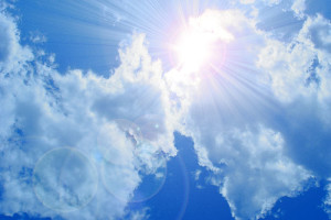 Sonnenstrahlen Sommer Strahl Wolke Himmel / Foto: TELOS - 14300d