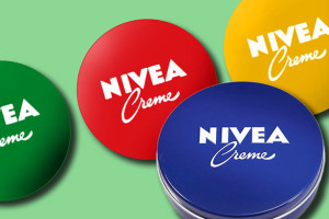 Werbung Nivea Dose Farben n