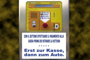 Werbetext Parkautomat Übersetzung besser Foto 8523bn