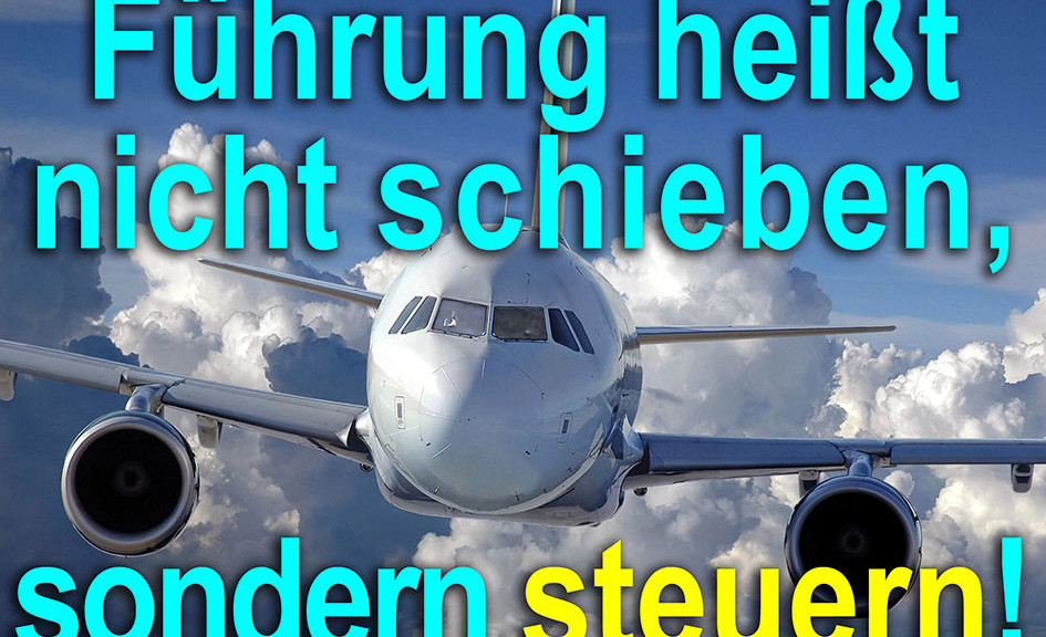 Flugzeug Pilot Führung schieben steuern / Grafik: TELOS - web11891f