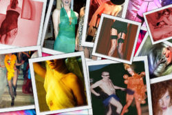 Fasching und Sex: Wenn die Hüllen fallen… Collage aus Polaroid-Fotos