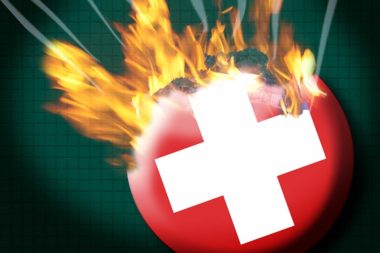 Rotkreuz roter Sticker Button Feuer Burnout / Grafik: TELOS - 10911G