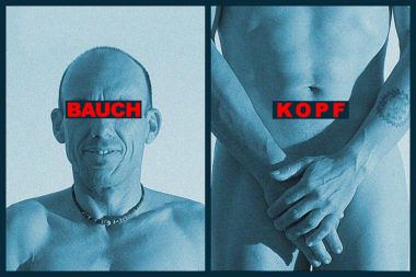 Kopf Bauch Verstand Gefühle Mann nackt B6208