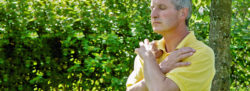 Signale des Körpers Meditation Yoga Outdoor