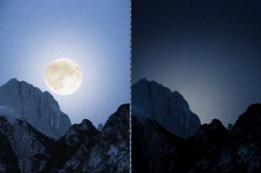 Nacht Vollmond Rosengarten beide / Foto: TELOS - P1060538bbr