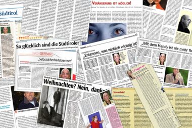 Zeitungen Interviews mit Dr. Elmar Teutsch Beispiele / Repro: TELOS - 2771