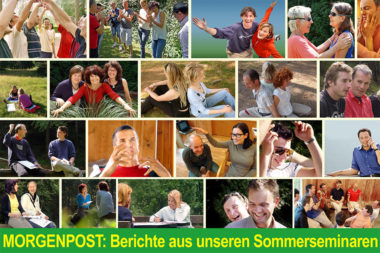 Morgenpost Berichte aus unseren Sommerseminaren. Fotos und Grafik: TELOS - 14136b