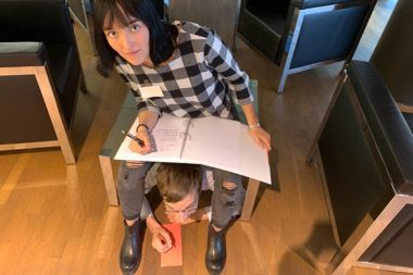 Schnappschuss einer Kreatititätsübung beim Praxisworkshop 