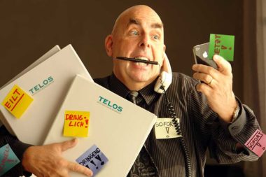 Dr. Elmar Teutsch Witzig Stress Mappen Sticker Sofort Dringend Jetzt Schnell / Foto: TELOS - C08460b