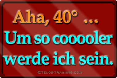 Frischekarten 40Grad um so cooler werde ich sein / Grafik: TELOS - 15219