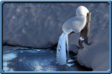 Frischekarten: Winter Schnee Eisbrunnen Leadner Alm Vöran / Foto: TELOS - C1222bGC1222bG