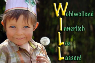 Kind Löwenzahn Pusteblume Seminarübung "Das WILL-Prinzip" wohlwollend innerlich los lassen / Foto: TELOS - C1841bbg