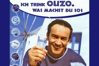 Werbung Print Anzeige Ouzo 'Du' quer G / Repro: TELOS