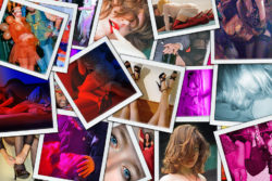 Fasching und Sex: Freude oder Reue? Collage aus Polaroid-Bildern.